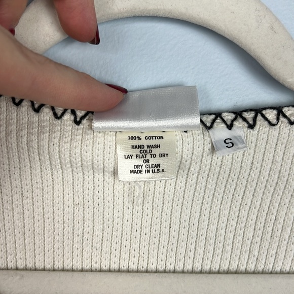 Vintage K.D. Spring small zip up art to wear abstract pattern cardigan - Picture 5 of 9